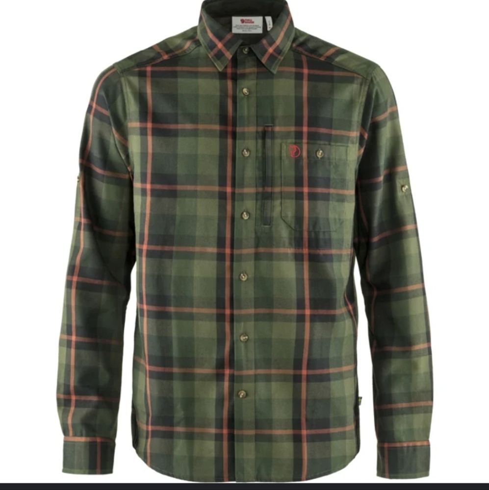 Fjallraven Men's Green Plaid Button Down Shirt